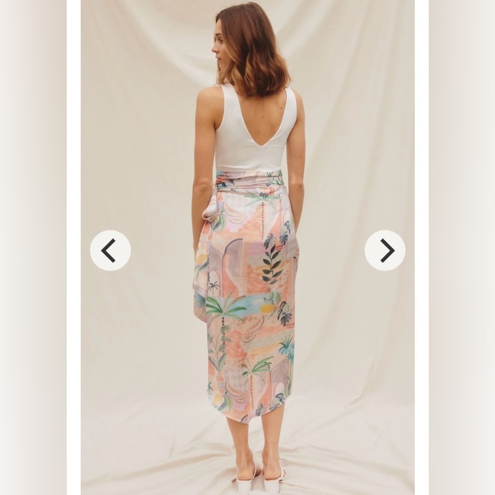 Dress Forum Palm Springs Midi Wrap Skirt NWT - Picture 4 of 10